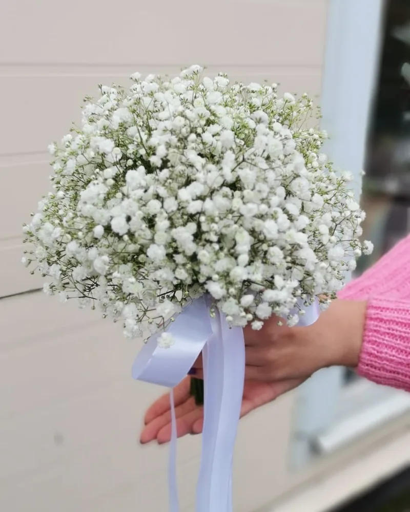 Свадебный букет из гипсофилы — купить с доставкой в Мурино